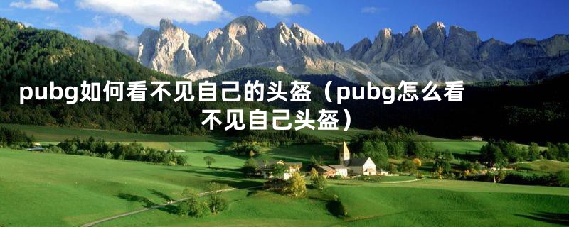 pubg如何看不见自己的头盔（pubg怎么看不见自己头盔）