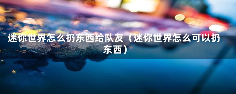 迷你世界怎么扔东西给队友（迷你世界怎么可以扔东西）