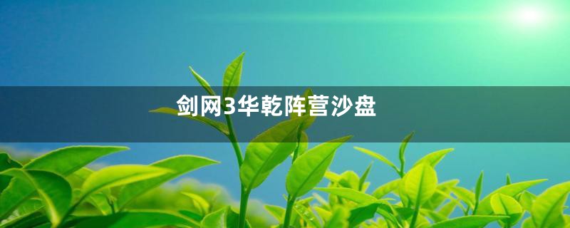 剑网3华乾阵营沙盘