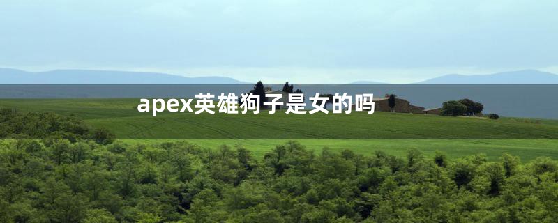 apex英雄狗子是女的吗