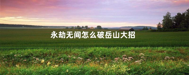 永劫无间怎么破岳山大招