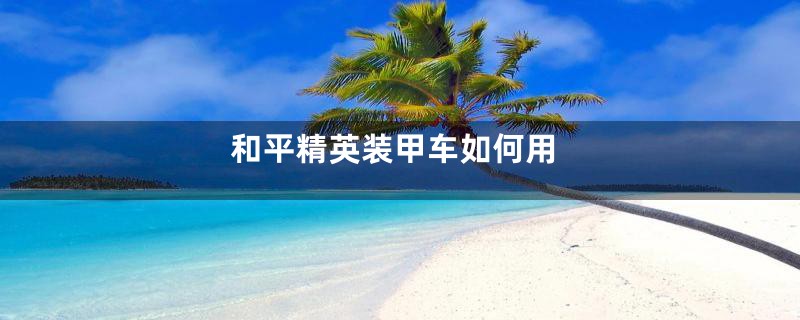 和平精英装甲车如何用