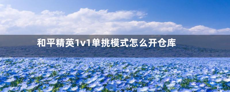 和平精英1v1单挑模式怎么开仓库