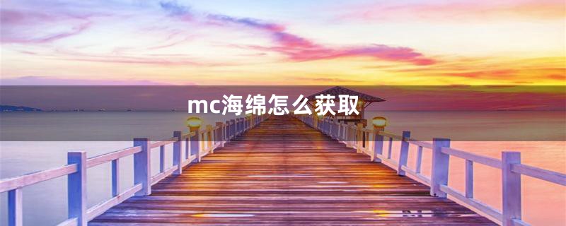 mc海绵怎么获取