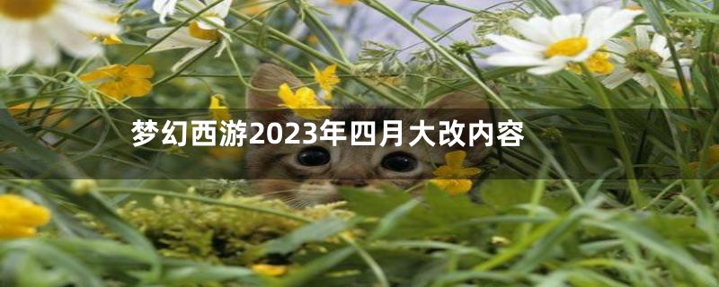 梦幻西游2023年四月大改内容