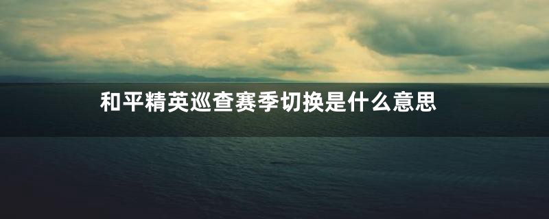 和平精英巡查赛季切换是什么意思