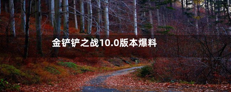 金铲铲之战10.0版本爆料