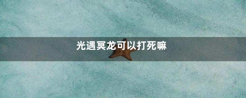 光遇冥龙可以打死嘛