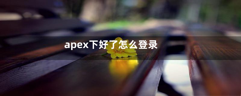 apex下好了怎么登录