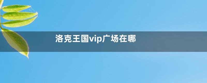 洛克王国vip广场在哪