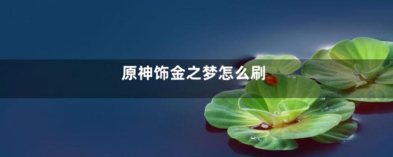 原神饰金之梦怎么刷