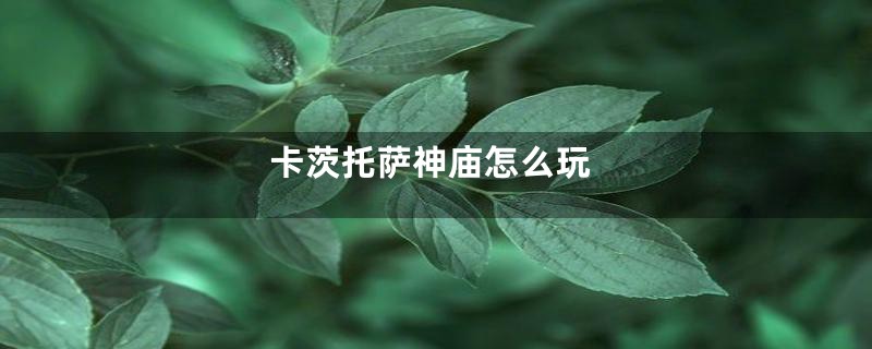 卡茨托萨神庙怎么玩