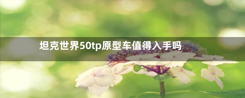 坦克世界50tp原型车值得入手吗