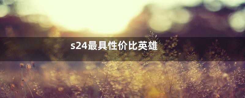 s24最具性价比英雄