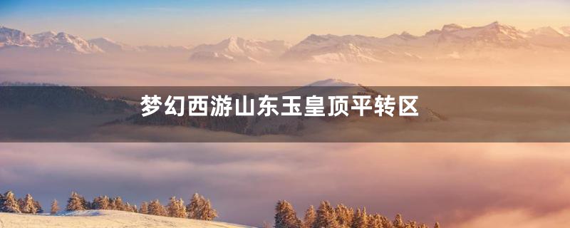 梦幻西游山东玉皇顶平转区