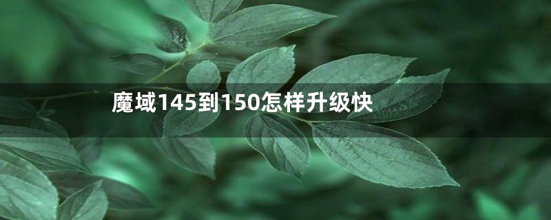 魔域145到150怎样升级快