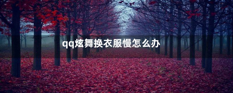 qq炫舞换衣服慢怎么办