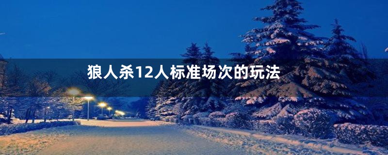 狼人杀12人标准场次的玩法