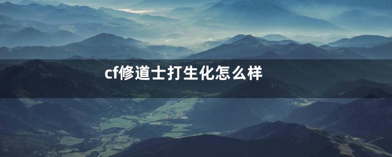 cf修道士打生化怎么样