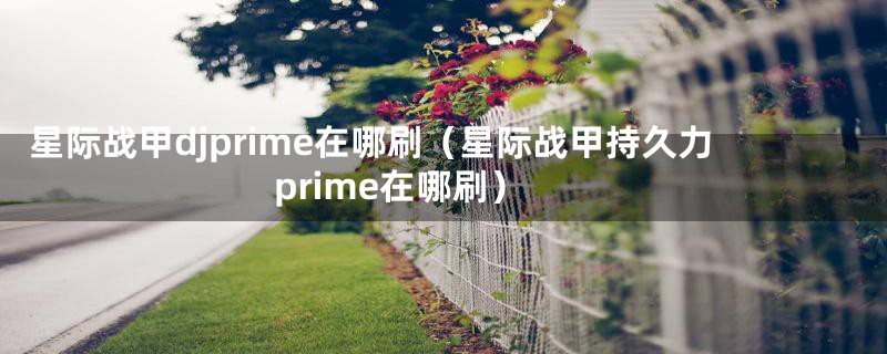 星际战甲djprime在哪刷（星际战甲持久力prime在哪刷）