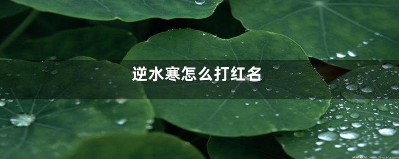 逆水寒怎么打红名