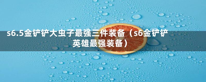 s6.5金铲铲大虫子最强三件装备（s6金铲铲英雄最强装备）