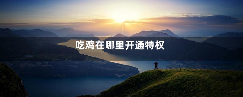 吃鸡在哪里开通特权