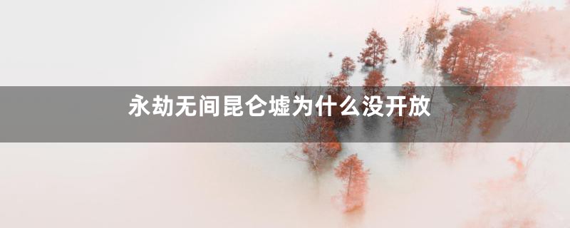 永劫无间昆仑墟为什么没开放