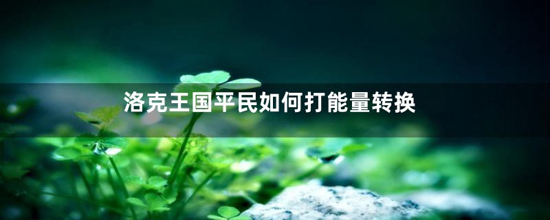 洛克王国平民如何打能量转换