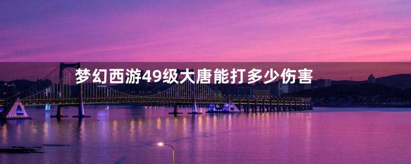 梦幻西游49级大唐能打多少伤害