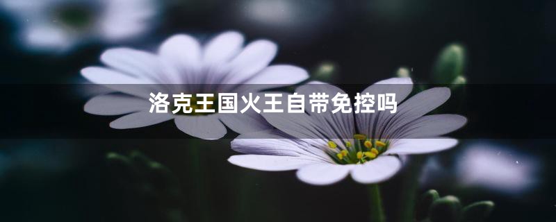 洛克王国火王自带免控吗