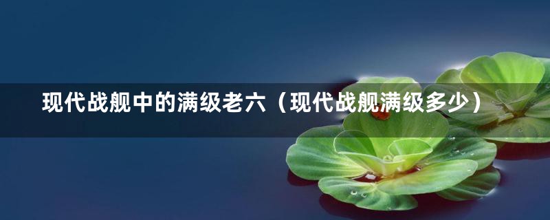 现代战舰中的满级老六（现代战舰满级多少）