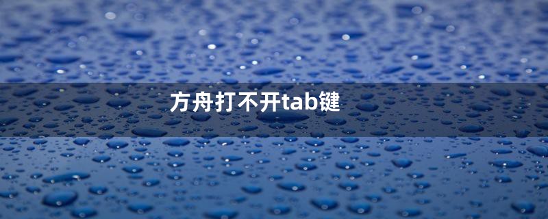 方舟打不开tab键