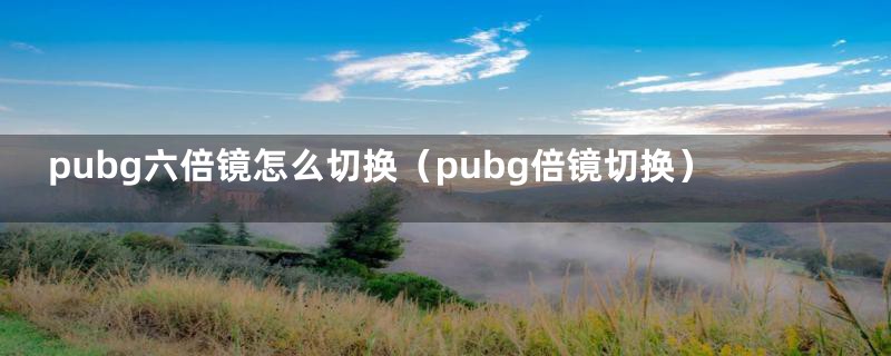 pubg六倍镜怎么切换（pubg倍镜切换）