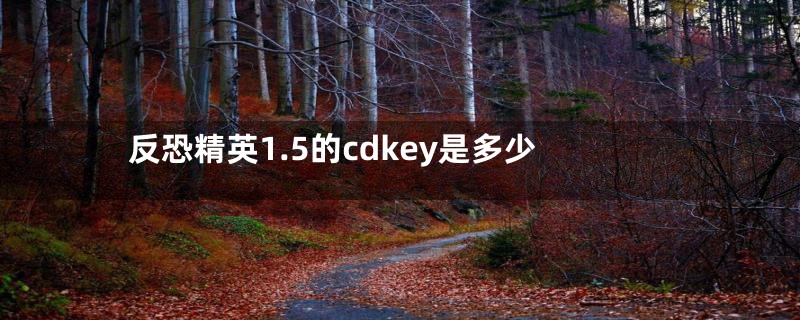 反恐精英1.5的cdkey是多少