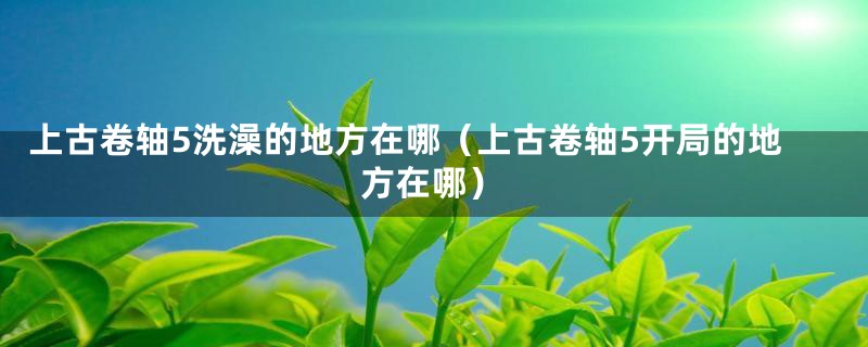 上古卷轴5洗澡的地方在哪（上古卷轴5开局的地方在哪）