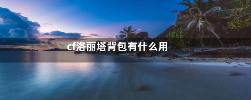 cf洛丽塔背包有什么用