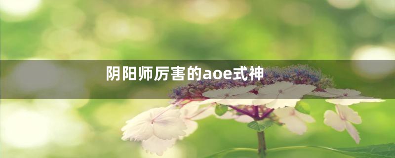 阴阳师厉害的aoe式神