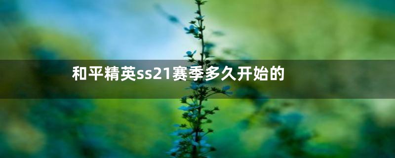 和平精英ss21赛季多久开始的