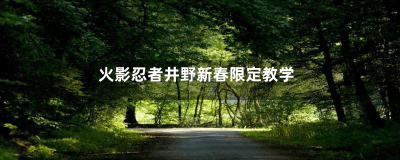 火影忍者井野新春限定教学