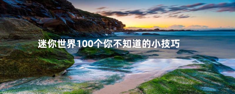 迷你世界100个你不知道的小技巧