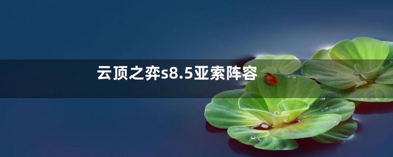 云顶之弈s8.5亚索阵容