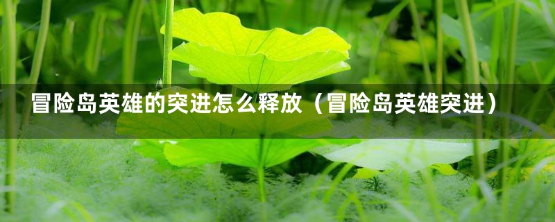 冒险岛英雄的突进怎么释放（冒险岛英雄突进）