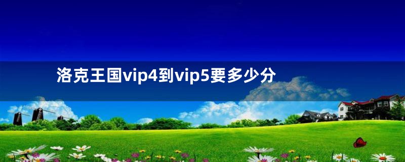 洛克王国vip4到vip5要多少分