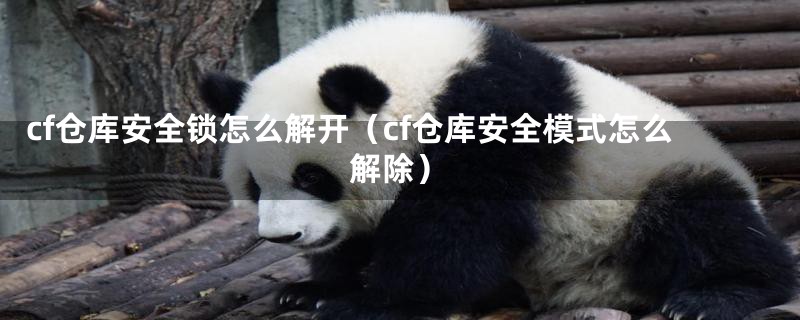 cf仓库安全锁怎么解开（cf仓库安全模式怎么解除）