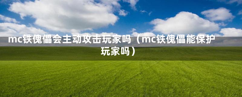 mc铁傀儡会主动攻击玩家吗（mc铁傀儡能保护玩家吗）