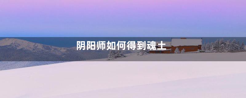 阴阳师如何得到魂土