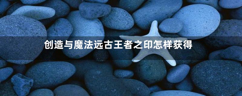 创造与魔法远古王者之印怎样获得