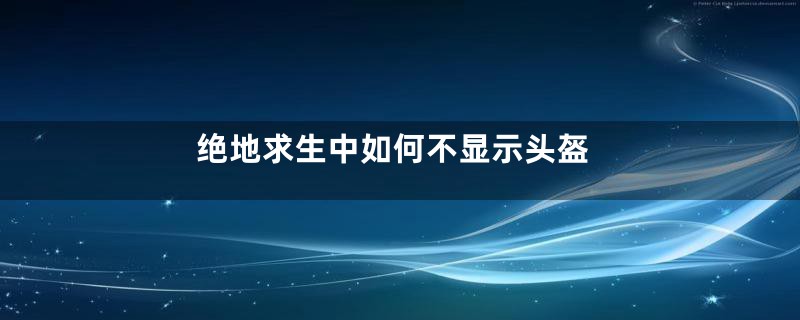 绝地求生中如何不显示头盔