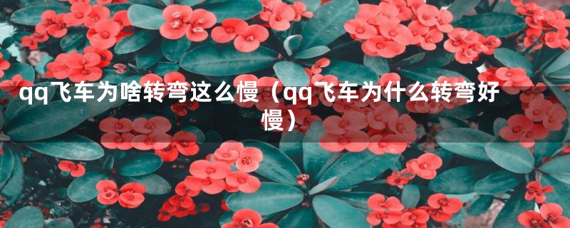 qq飞车为啥转弯这么慢（qq飞车为什么转弯好慢）